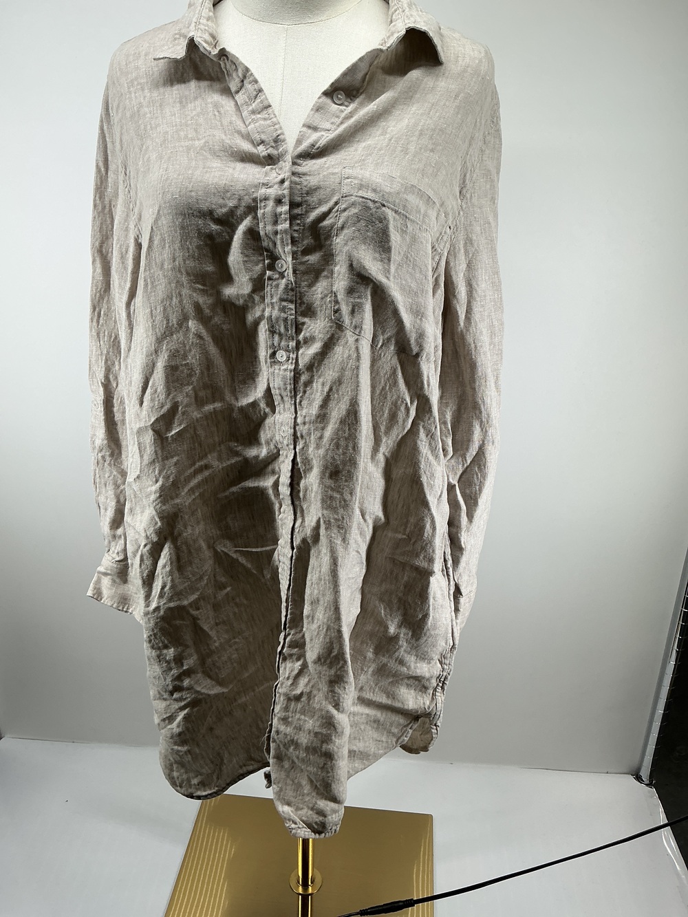 100% European Linen Shirt Dress